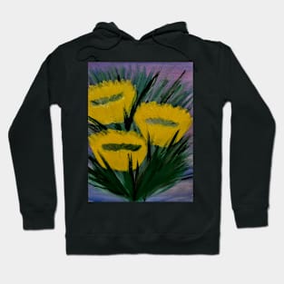 abstract yellow wildflower Hoodie